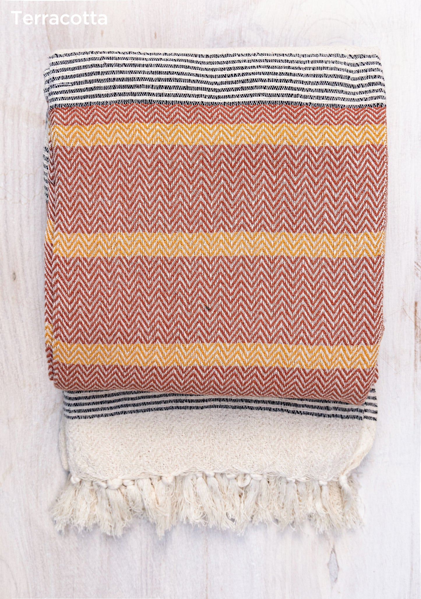 Malabar Woven Bedcover / Large Throw with Tassels