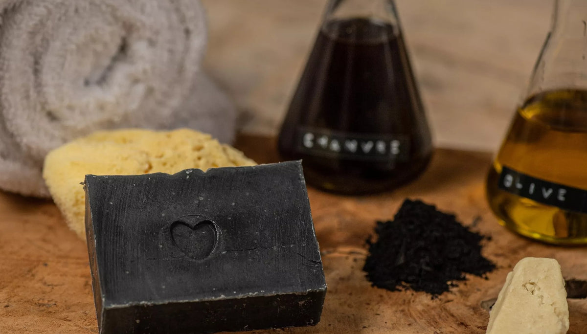 Cedar detox soap with charcoal and organic shea butter