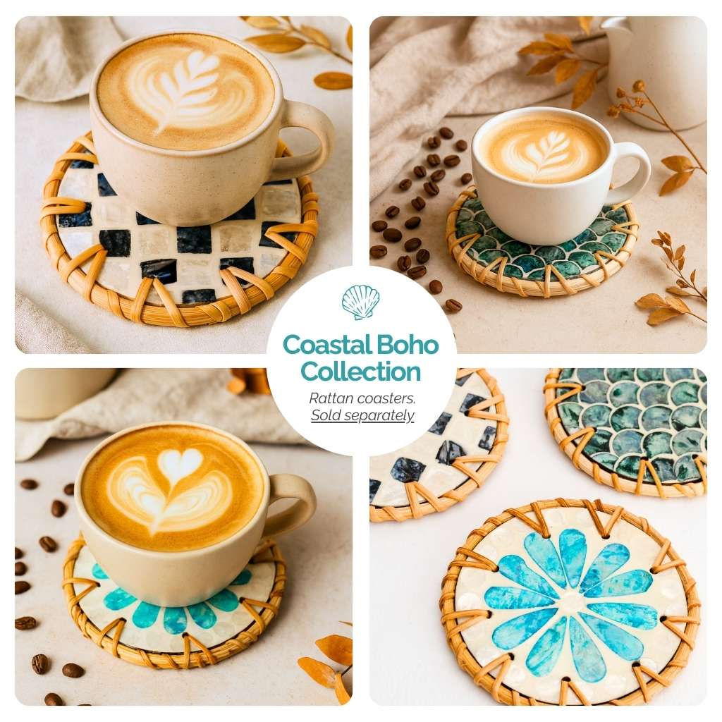 Eco-friendly woven rattan coaster