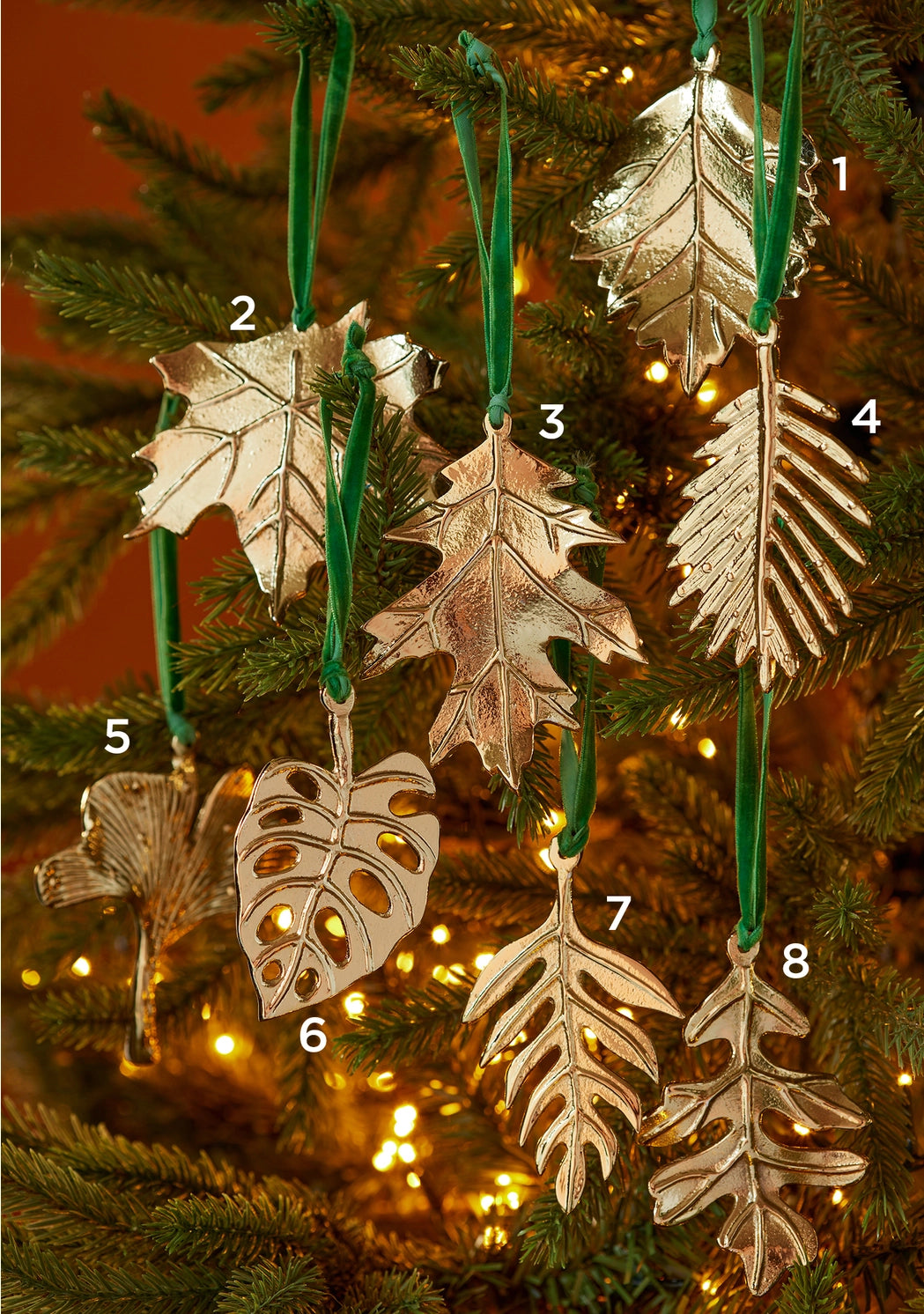 Gold tropical foliage decoration