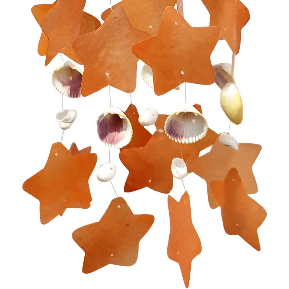 Hanging seashell wind chime natural boho garden decoration