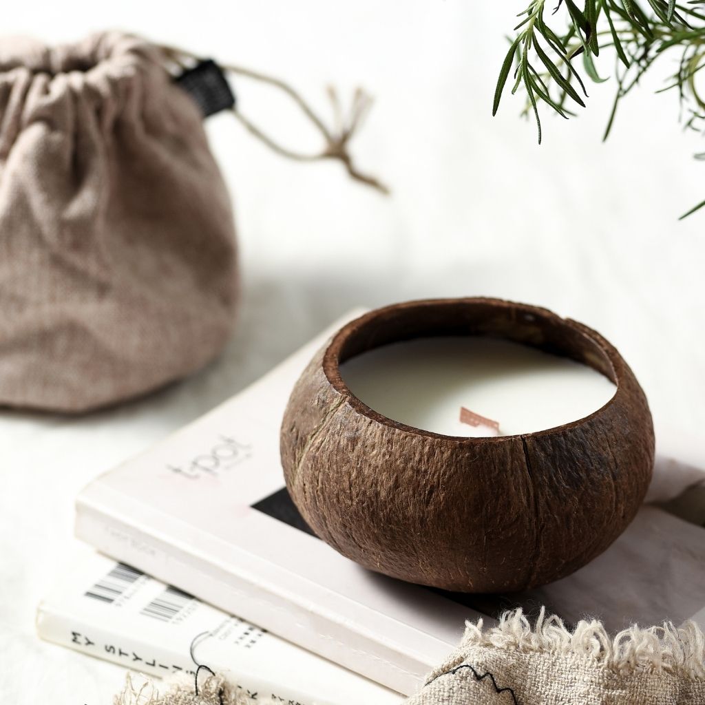 Coconut Shell Candle | Eco-Friendly Luxury | TRESS LTD
