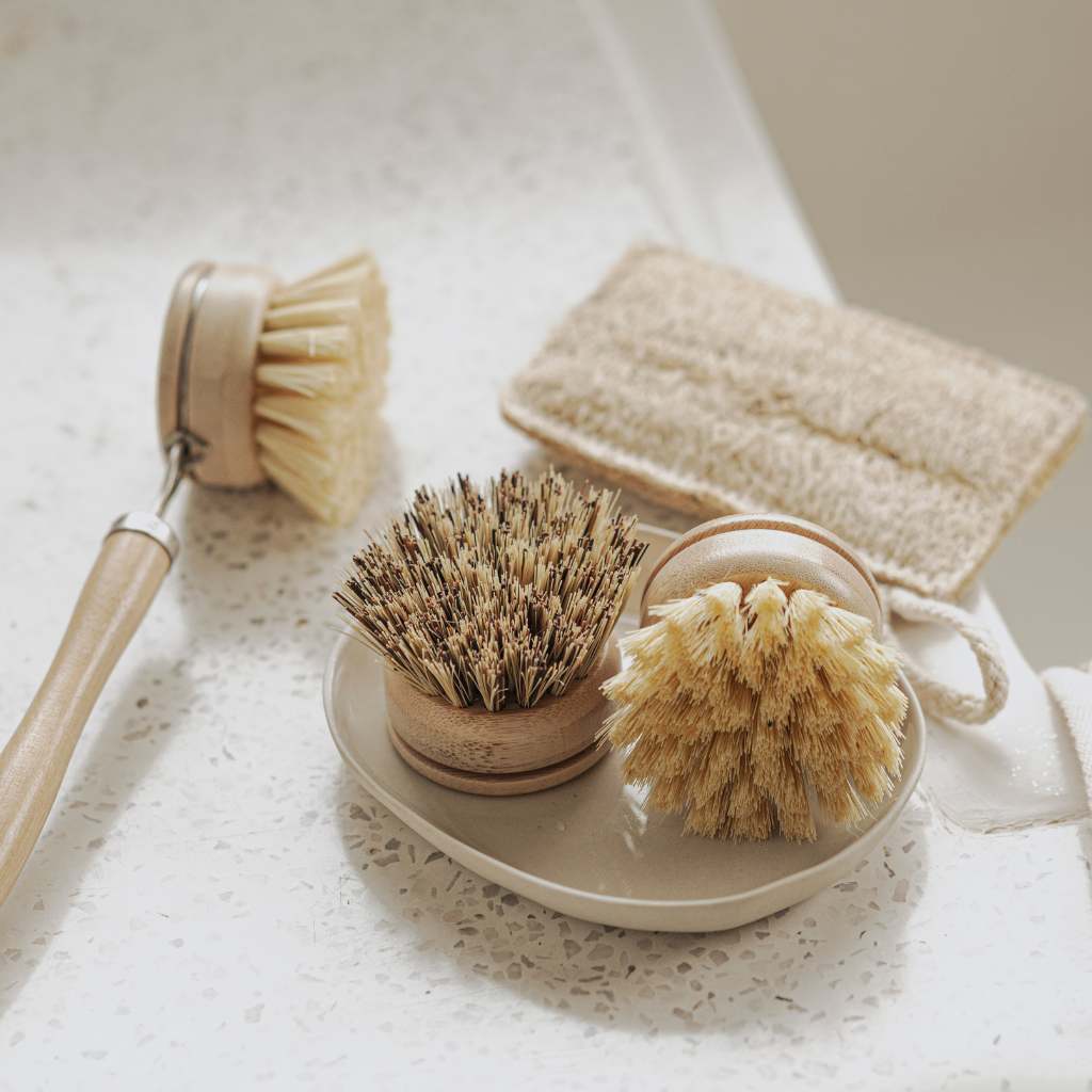 Bamboo Dish Brush Set | 4 Piece Set
