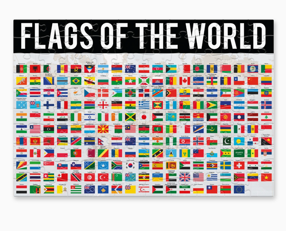 100-piece Flags of the World jigsaw puzzle