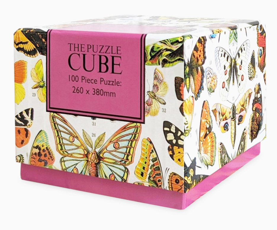 100-piece vintage butterflies jigsaw puzzle