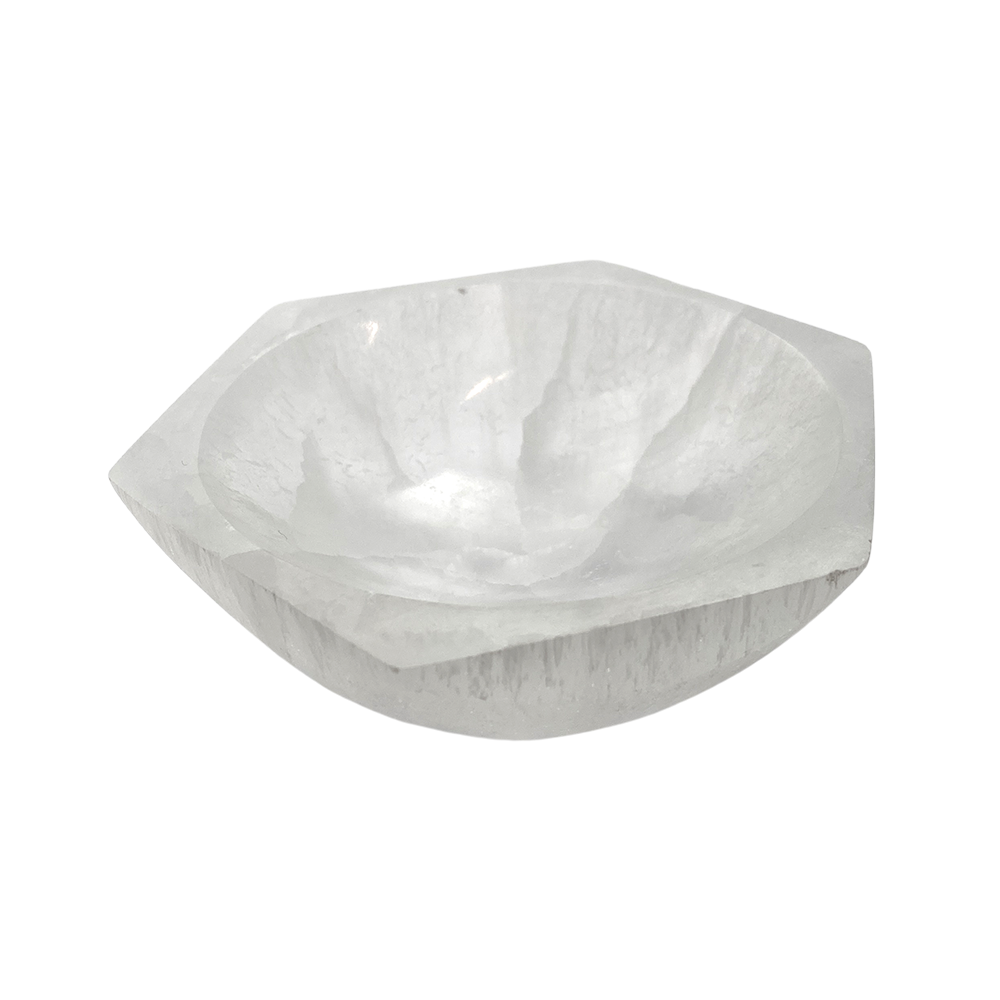 Selenite Bowl, Hexagonal, 10cm