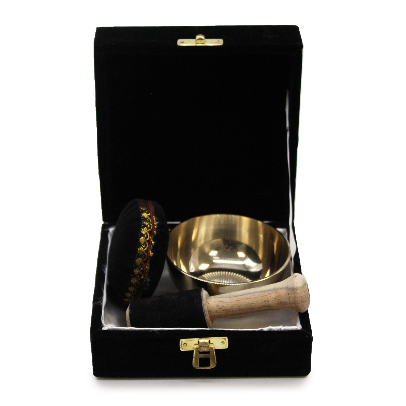 Brass Singing Bowl with Cushion and Striker