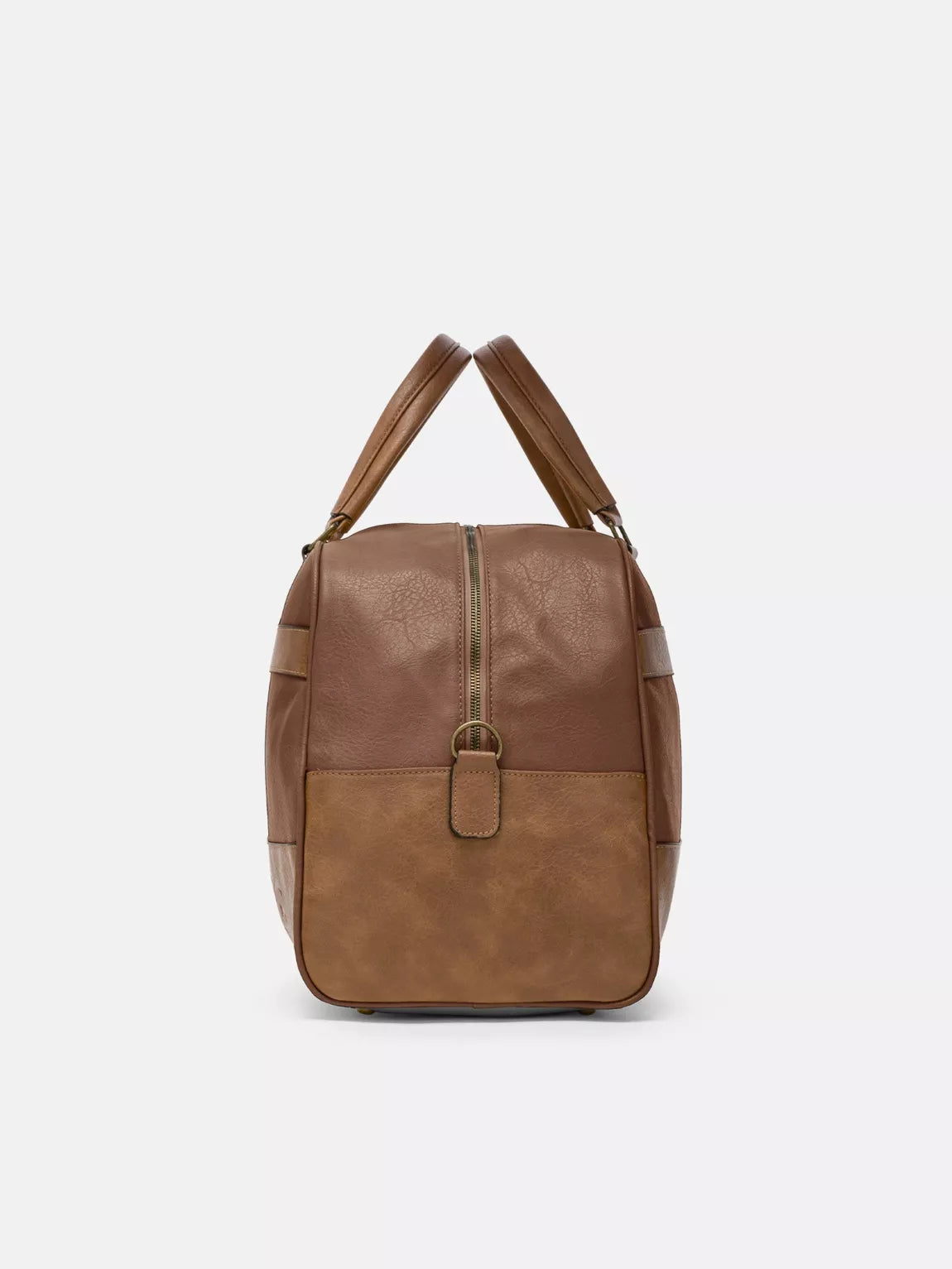 Brown PU Leather Weekend Holdall