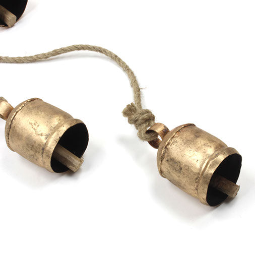 Close-up of rustic recycled iron vintage bell