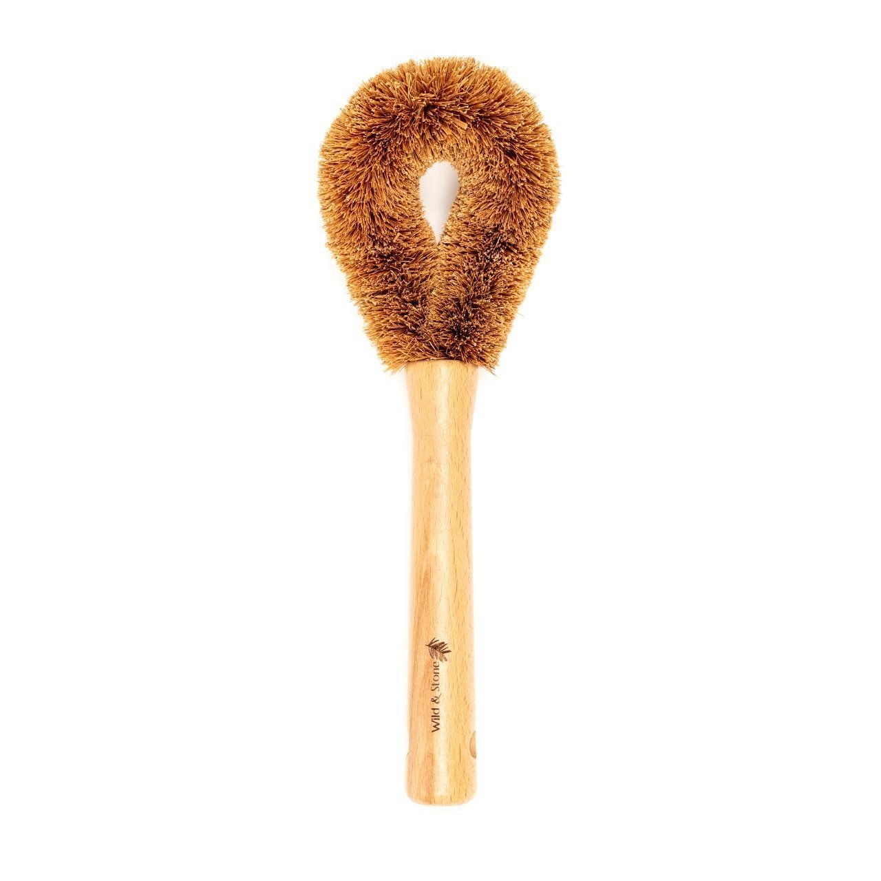 Coconut fibre eco dish brush with wooden handle