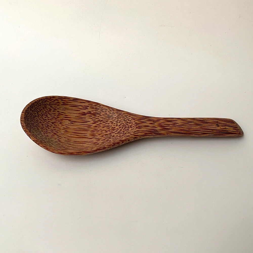 Sustainable wooden rice serving spoon