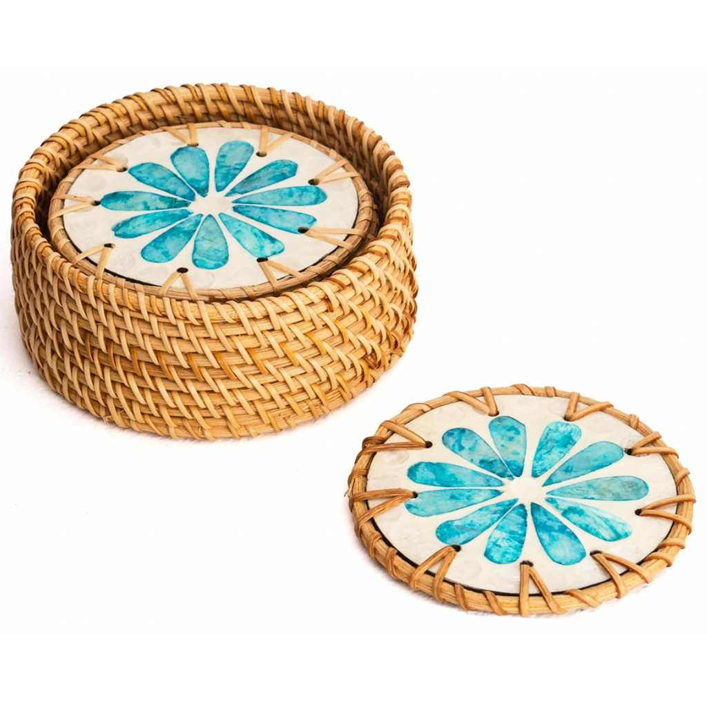 Eco-friendly woven rattan coaster