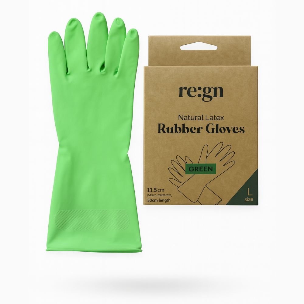Eco-Friendly Natural Latex Rubber Gloves | Reusable Cleaning Gloves