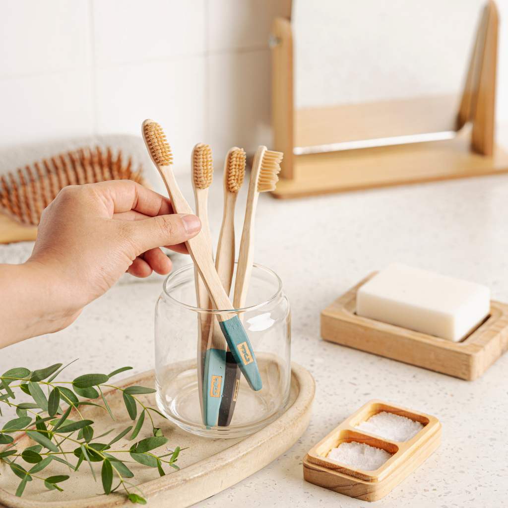 bamboo toothbrush - eco friendly biodegradable toothbrush set