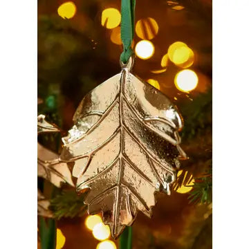 Gold recycled aluminium botanical leaf decoration