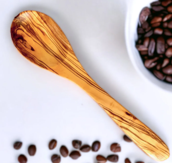 Handmade 35cm olive wood cooking spoon