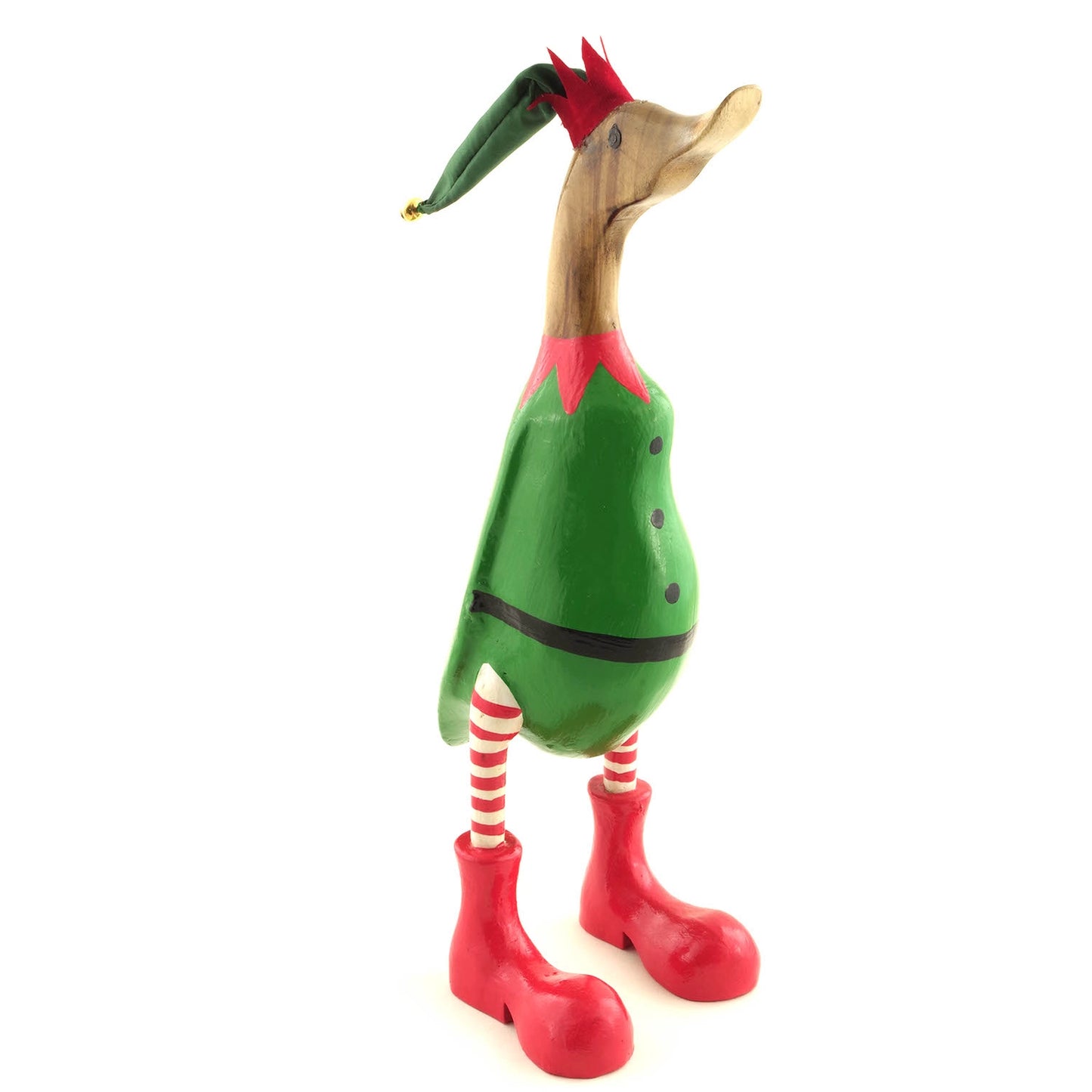 Handmade bamboo Christmas Elf Duck decoration