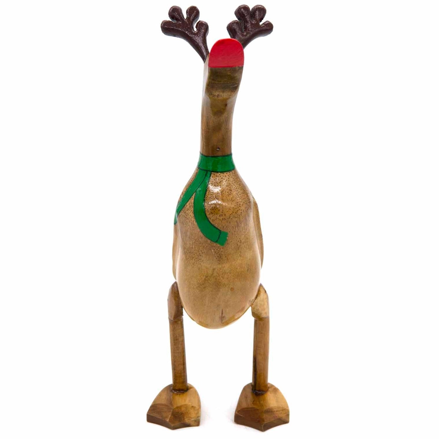 Handmade bamboo Christmas Reindeer Duck with antlers
