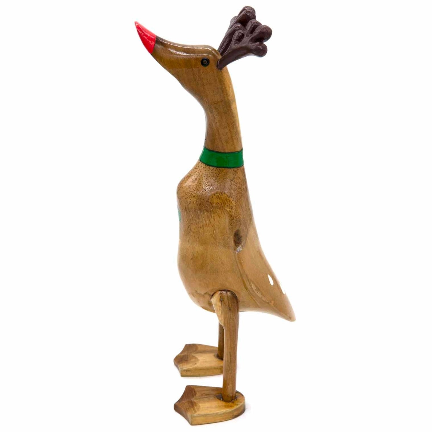 Handmade bamboo Christmas Reindeer Duck with antlers
