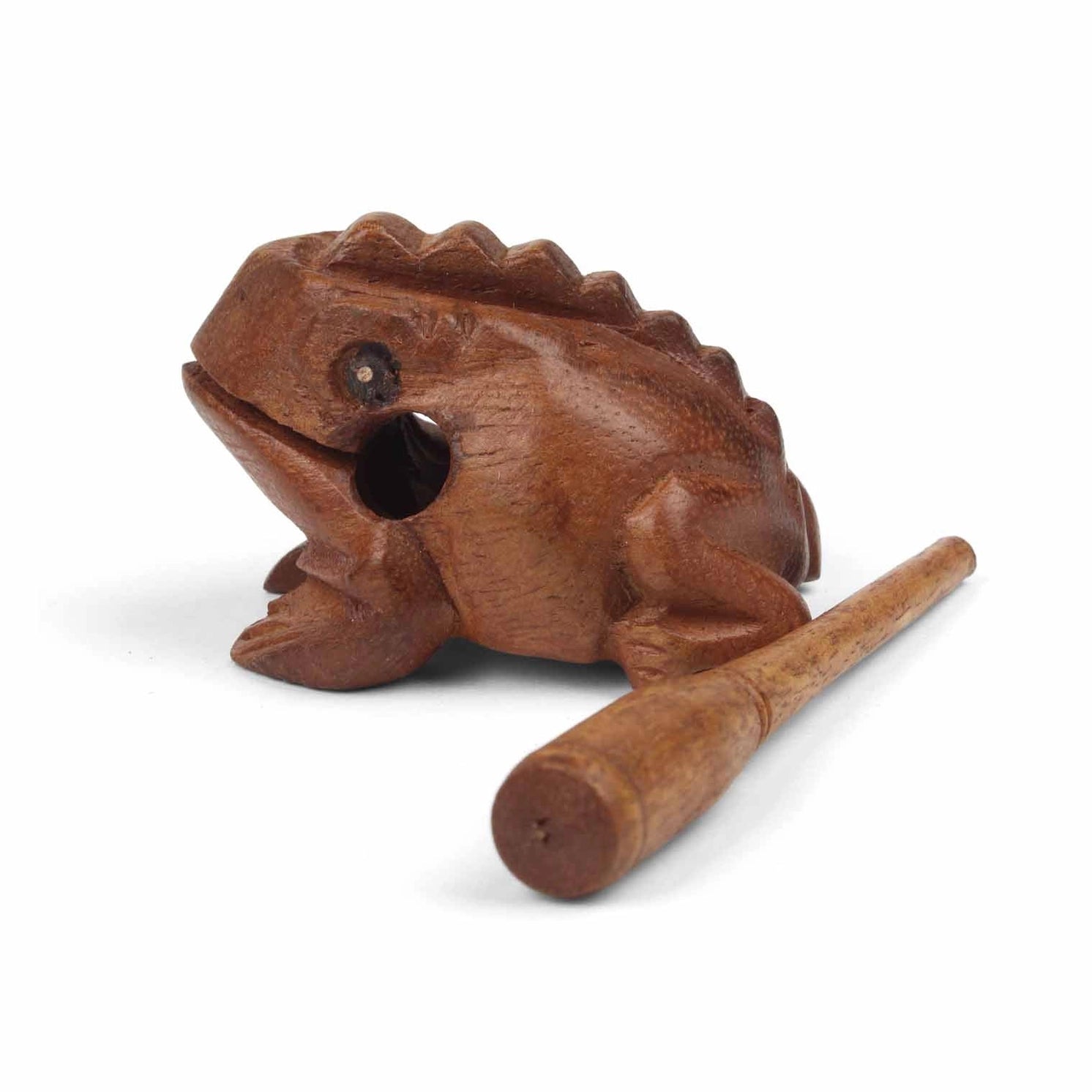 Handmade wooden frog guiro from Thailand
