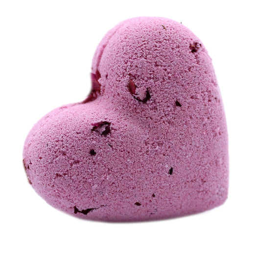 Heart shaped bath bomb