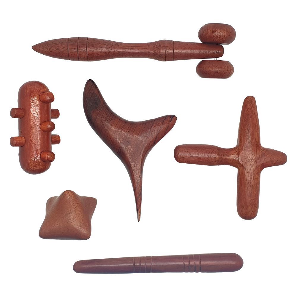 Wooden Thai Massage Tool - Set of 6