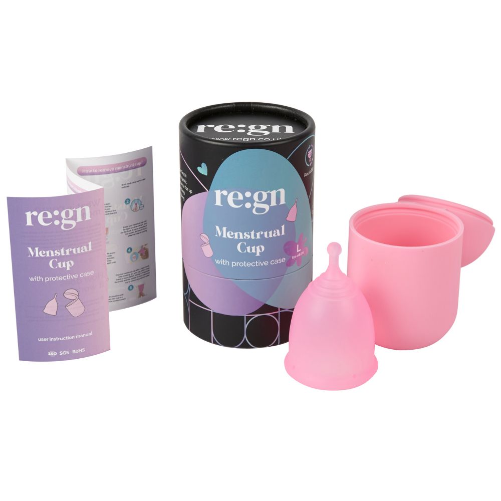 Menstrual cup with protective case