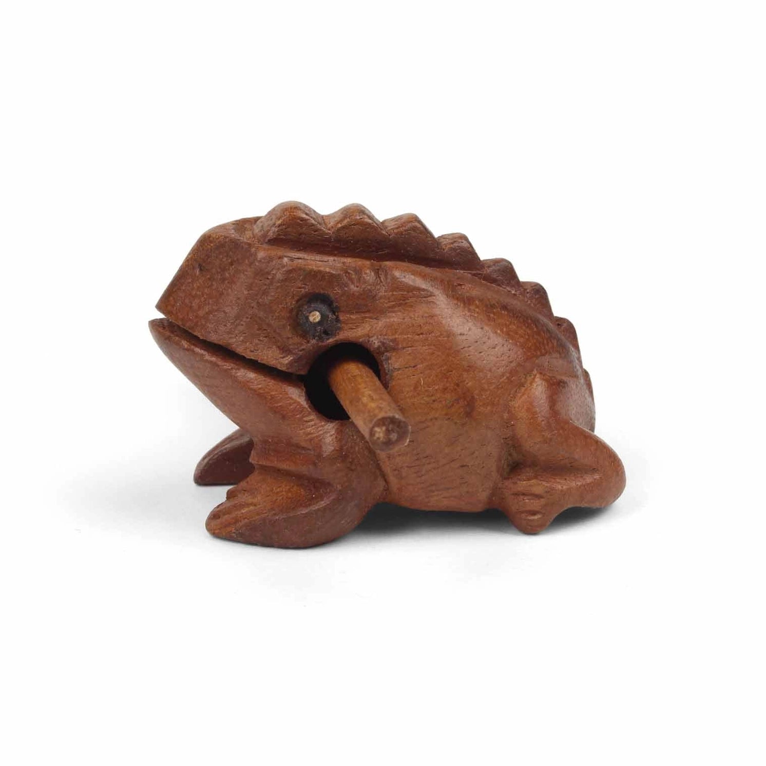 Mini croaking frog musical instrument