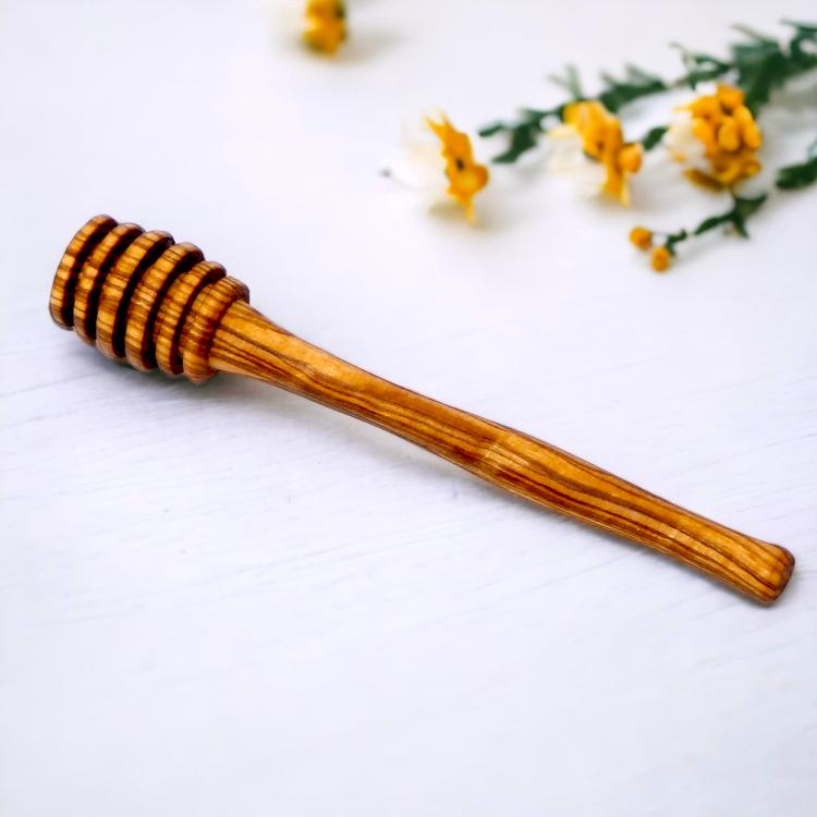 Natural wooden honey spoon