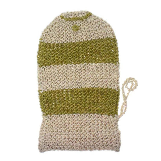 Eco-friendly hemp exfoliating shower mitt
