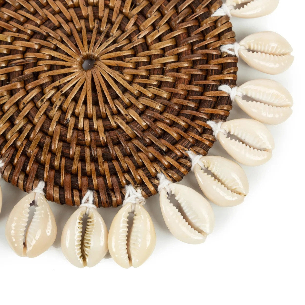 woven shell table coaster
