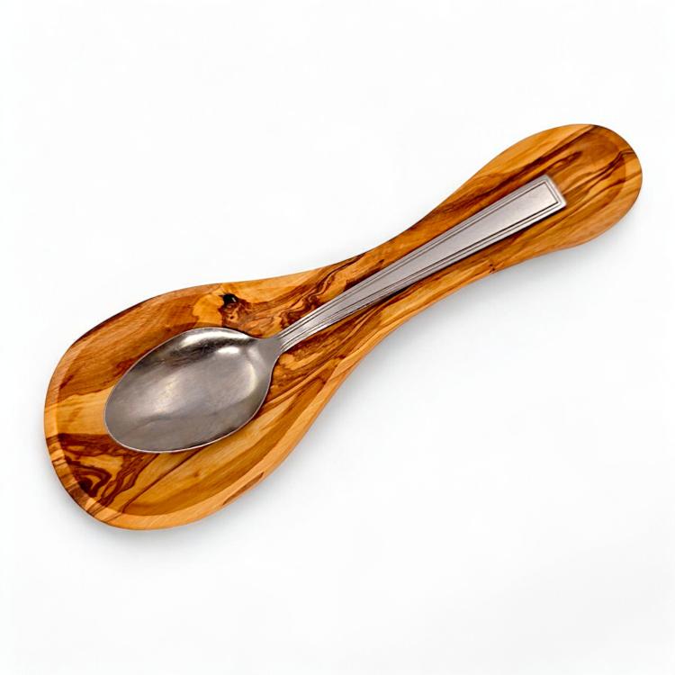 Natural wood kitchen utensil holder