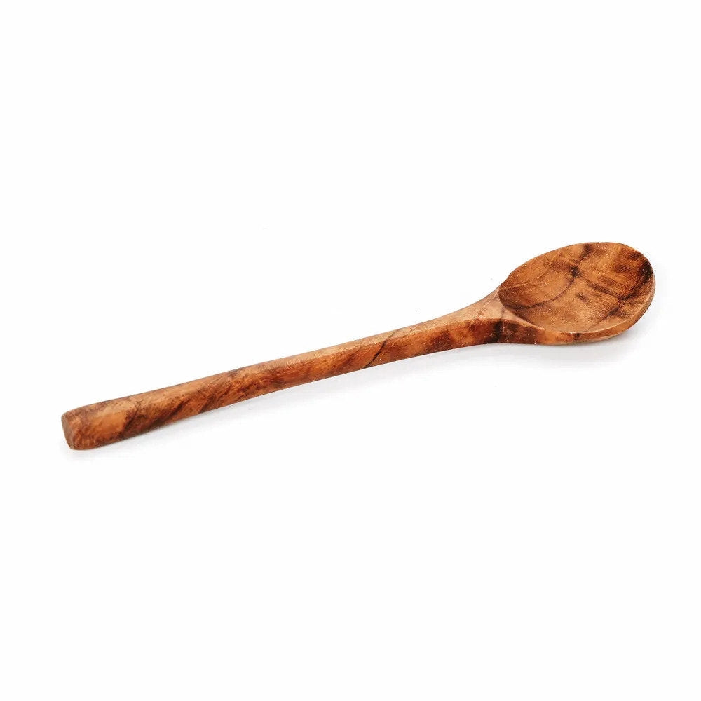 Teak Root Spoon | Natural Hand‑Carved Wooden Utensil - Small (13 x 3 x 1 cm)