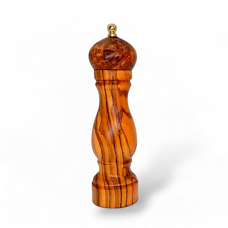 natural wooden salt and pepper grinder