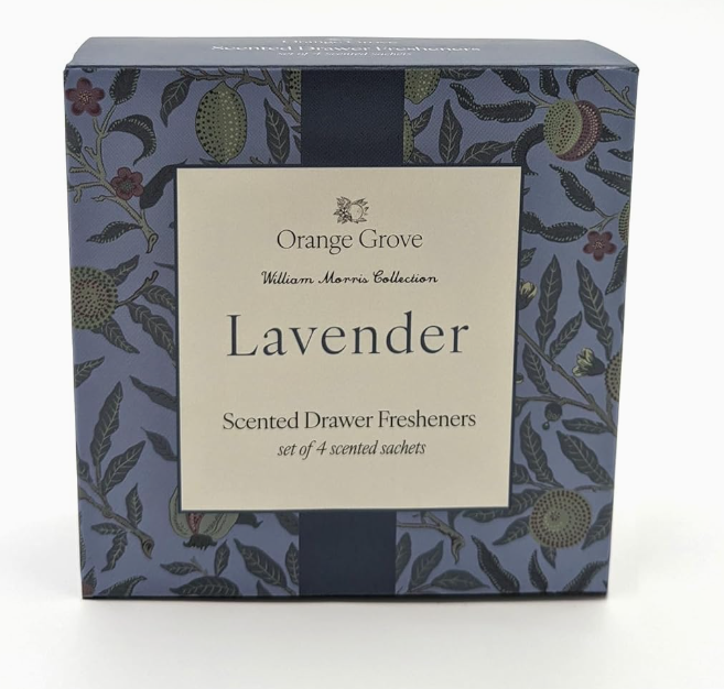 Orange Grove William Morris Collection Lavender Scented Drawer Fresheners set of 4 