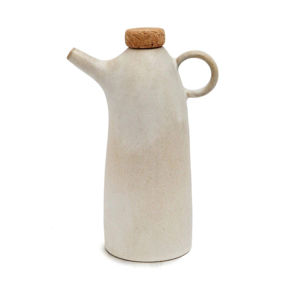Rustic ceramic serving bottle made in Portugal