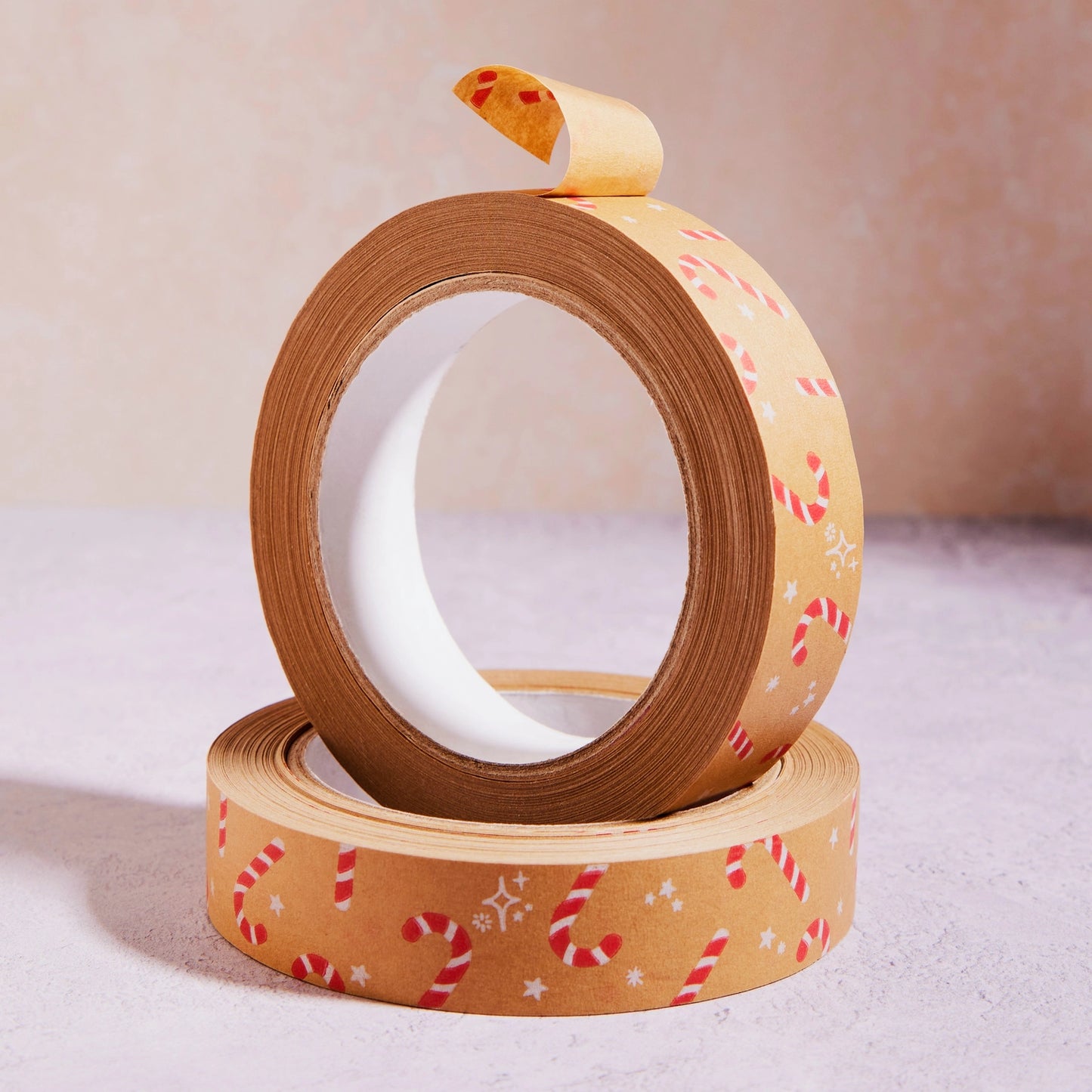 Printed Paper Sticky Tape - Candy Canes