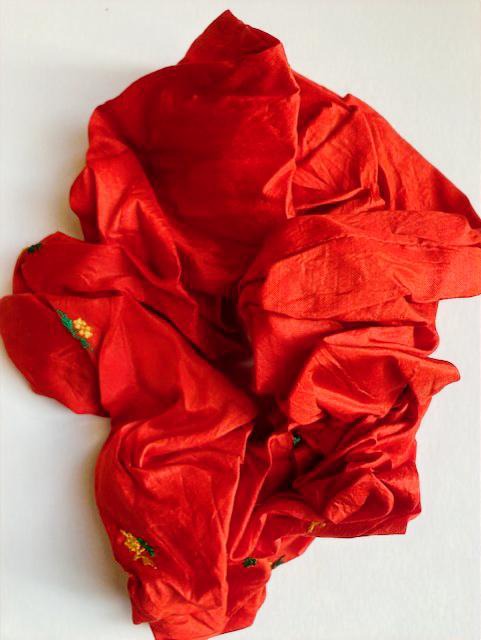 Recycled Sari Silk Hair Scrunchie – Handmade, Assorted Colours