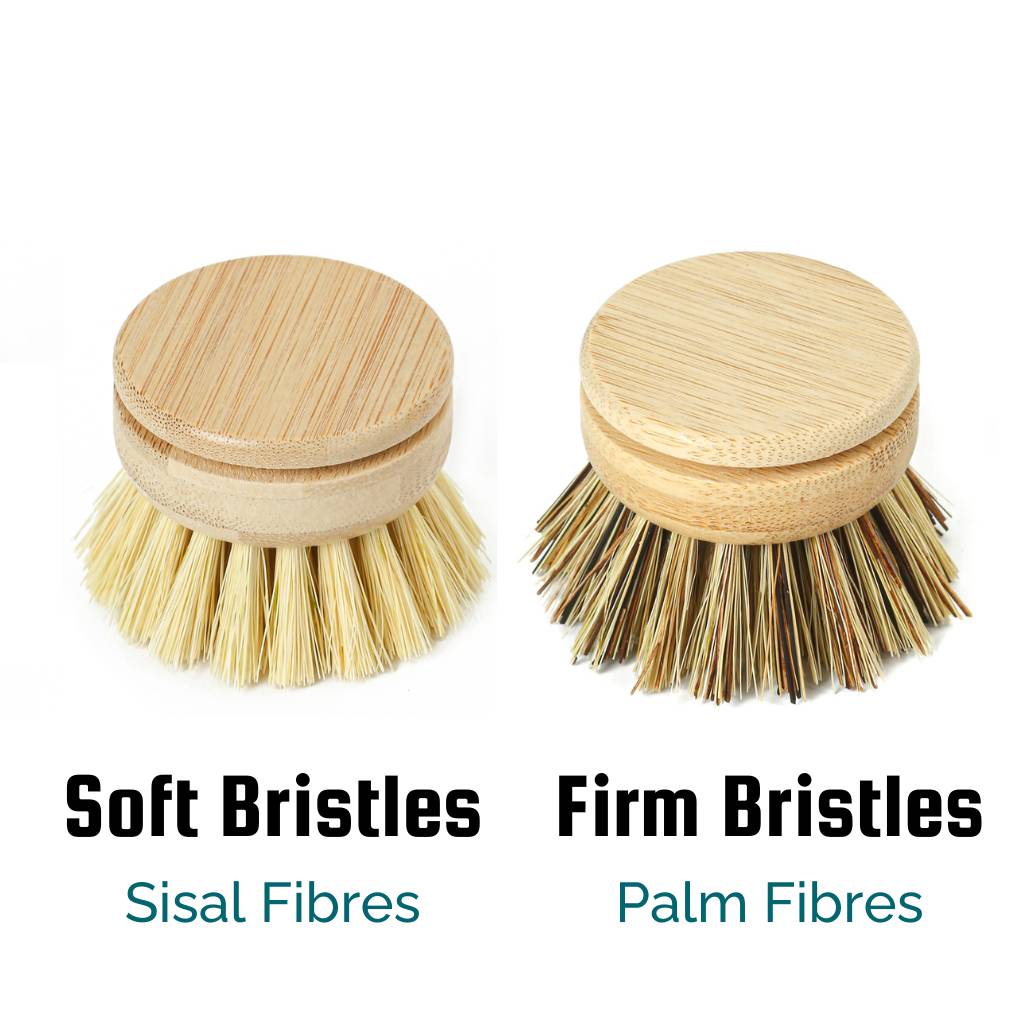 Reusable Bamboo Dish Brush – Eco-Friendly Washing Up Brush with Natural Plant Bristles