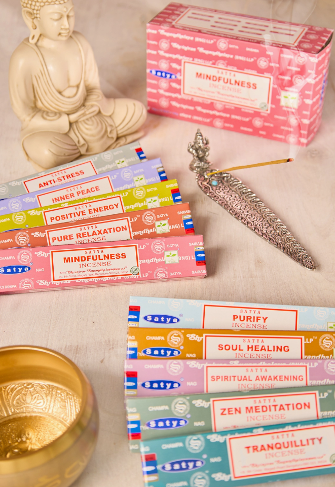 Satya Nag Champa incense sticks in a 15g pack