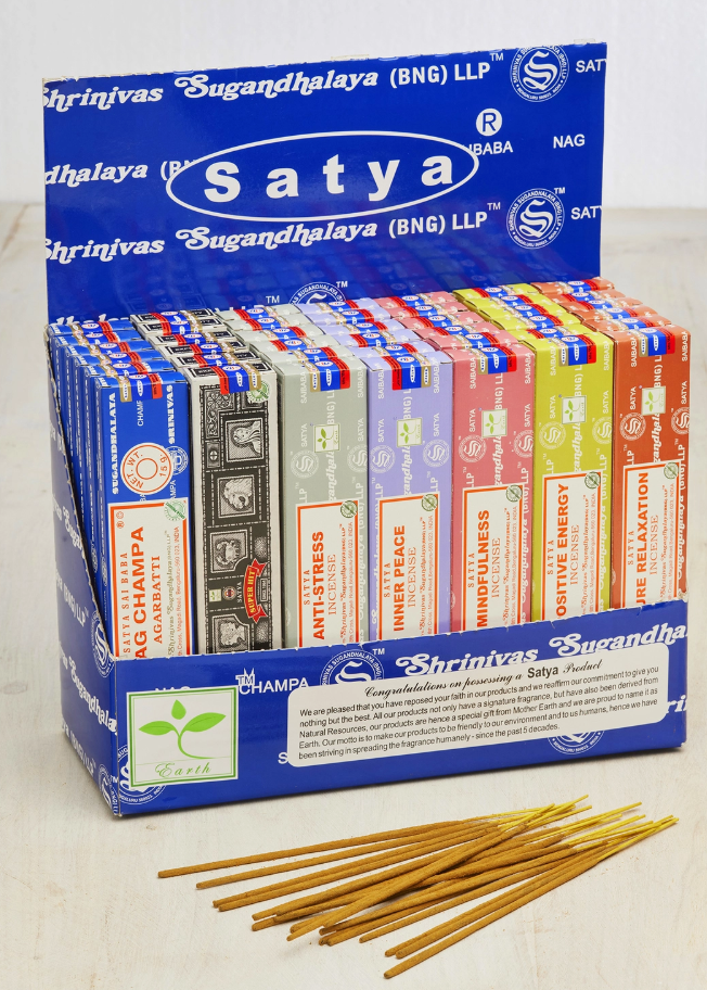 Satya Nag Champa incense sticks in a 15g pack