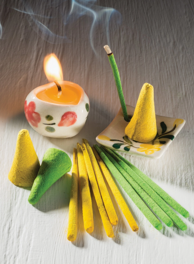 Mini Incense Gift Set with Ceramic Candle & Burner