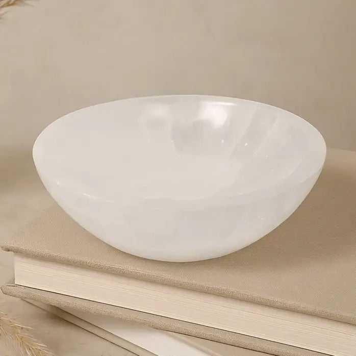 Selenite Crystal Bowl 6cm | Round Crystal Charging & Cleansing Bowl