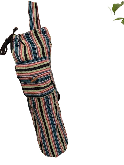 Striped yoga mat