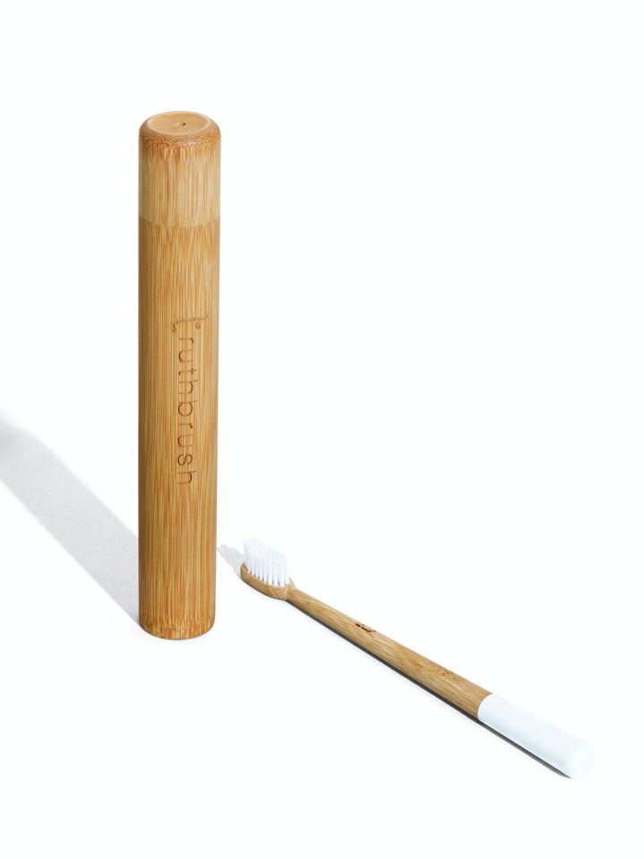 Eco-friendly bamboo toothbrush holder