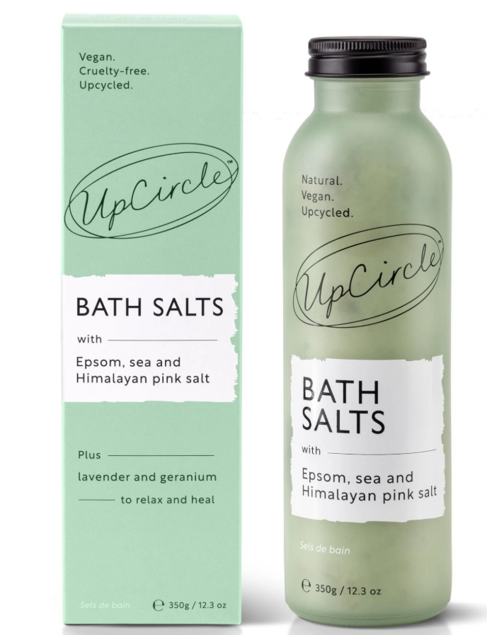 UpCircle natural bath salts with Epsom, sea and Himalayan pink salts