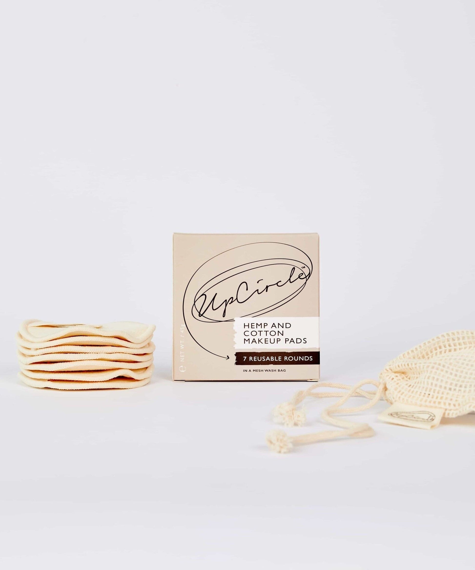 UpCircle reusable hemp and cotton makeup remover pads