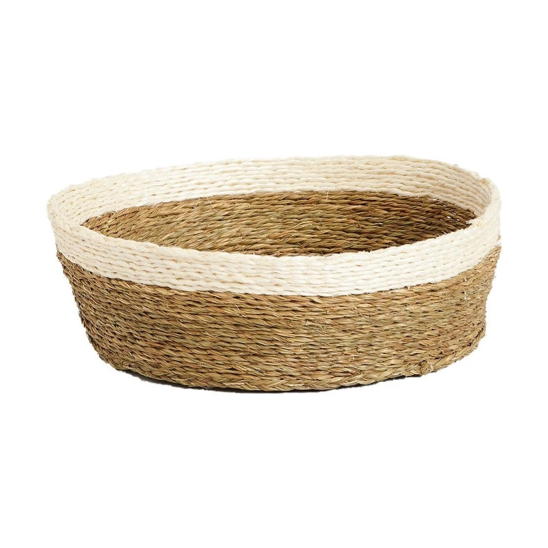 White Trim Lutindzi Grass Basket