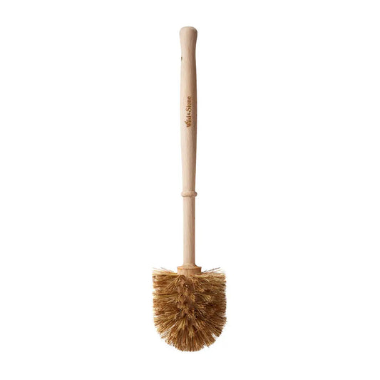 Plastic free toilet brush with FSC beechwood handle and natural bristles