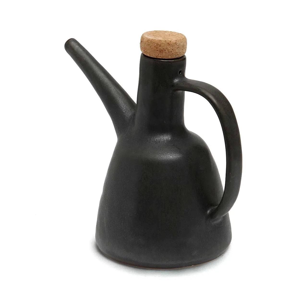 black olive oil bottle